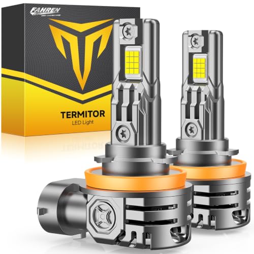 Image of Termitor H11 /H8 /H9 Light Bulbs, 130,000LM Brightness, 6500K H9 /H8 /H16 Low Beam, 10-Year Service Life with Cooling Fan, IP68 Waterproof, Real 1:1 Halogen Mini Size Plug N Play, Pack of 2