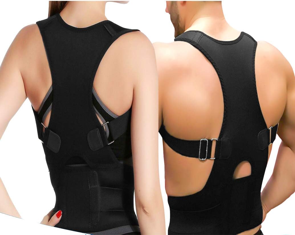 Back Brace Posture Corrector for Lower & Upper Back Pain Relief | Men & Women | Adjustable Lumbar & Spinal Support Belt | Improves Posture - Clavicle & Spinal Harness for Hunchback