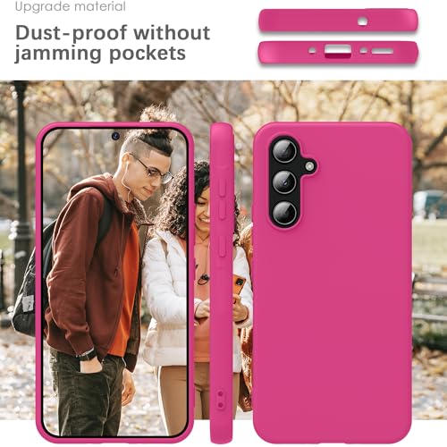 Image of YATWIN Silicone Back Case for Samsung Galaxy A35, Soft-Touch Phone Back Cover for Samsung Galaxy A35 - Magenta