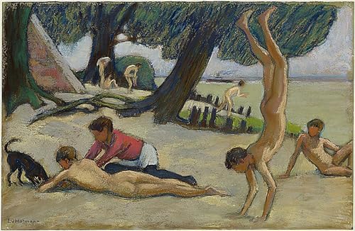 Peinture D'Art D'Affiche Ludwig Von Hofmann Impression Graffiti Haut de Gamme en 60x90cm