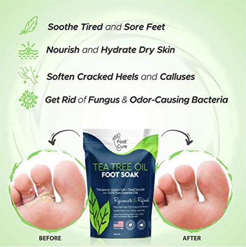 2 in 1 Foot Care Treatment Kit, Made in USA, Includes Callus Remover Gel & Tea Tree Oil Foot Soak, For a Smoother Feet, Get Rid of Bad Odor, Fungi and Athletes Foot