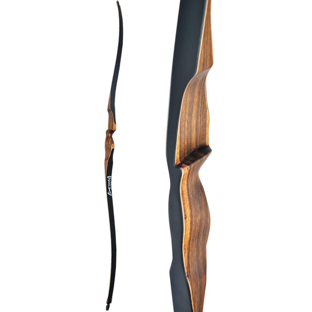 52" Tradizionale Longbow Arco Ricurvo 10-30lbs Arco di Legno da Caccia per Arco di Pratica Bersaglio