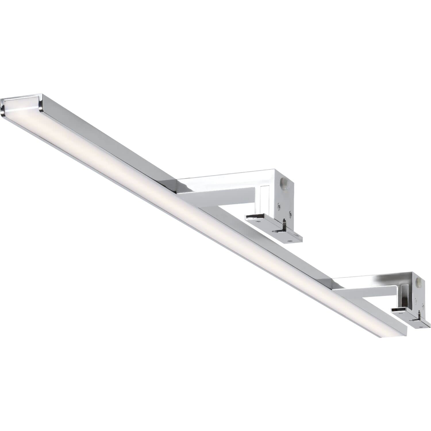 Domus Line LED Spiegelleuchte 80cm Aalto Led Spiegel Beleuchtung für Badezimmer Spiegelschrank, Spiegellampe mit Netzgerät, 4000K neutralweiß 13 Watt, chrom 230V
