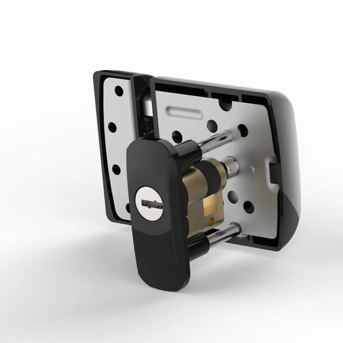 Lince Zusatzschloss 4930MET für Aluminium- und PVC-Türen – Europrofil-Zylinder mit 5 Schlüsseln, Anti-Bumping, Reversibel, Schnellverschluss, Hohe Sicherheit