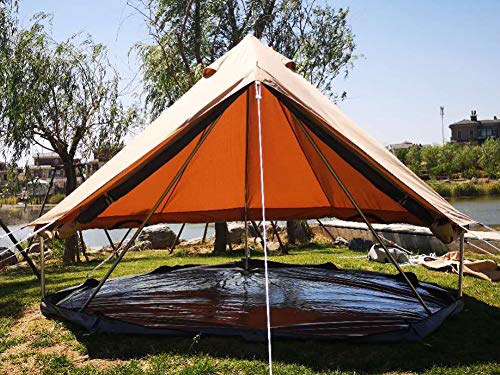 Cozy house Cadre de trépied de Tissu de Coton de Polyester de Ripstop de Tente de Camping de diamètre de 3 mètres (Kaki, Diamètre 3 mètres)