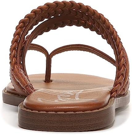 ZODIAC Womens Cary-Woven Flat Sandal Cognac Brown 9 M Review | Image 4