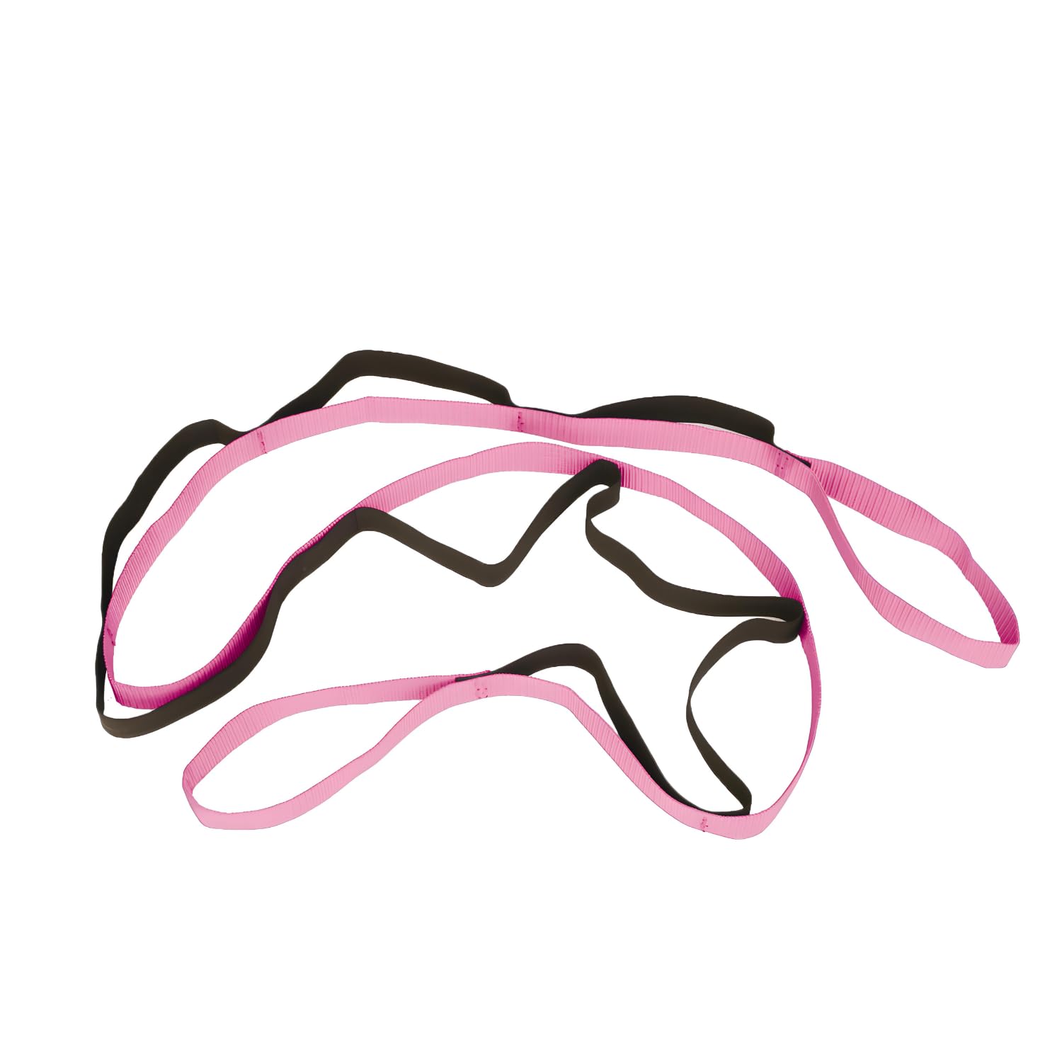 shopfleet strap stretch bands 9 loop options with extra safe adjustable, durable delicate texture - best for daily stretching, physical therapy, fitness, yoga (pink)