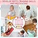 Potty Training Chart for Toddlers with 40 Large Reusable Magnetic Star Stickers, Interactive Reward Chart for Toilet Training (Pink Bear)
