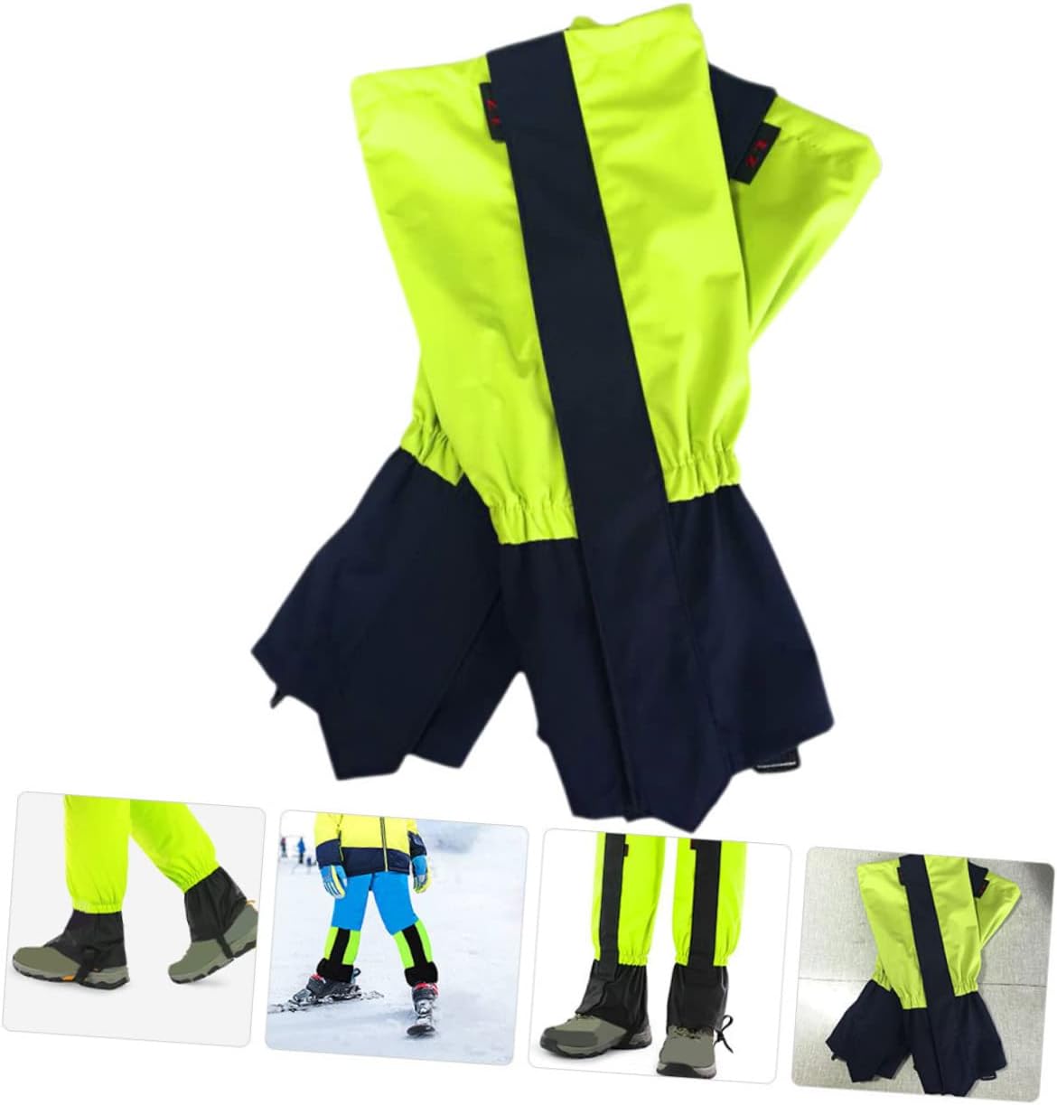 2pcs Snow Pants Men Shoe Gaiters Hiking Leg Gaiters Adjustable Leg Covers for Outdoor Activities