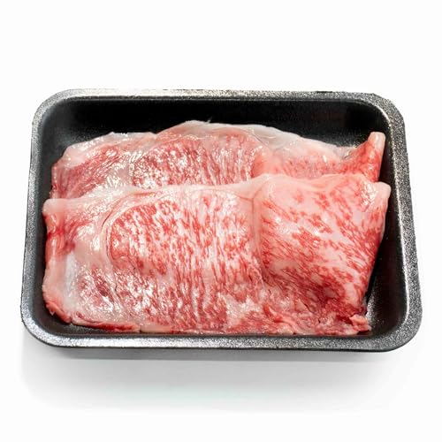 WASO Selected Premium A5 Japanese Black Wagyu Sirloin for Sukiyaki from Kagoshima 100-110g
