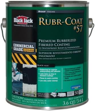 Black Jack Rubr-Coat 57 Gloss Black Rubber Roof Coating 1 gal.