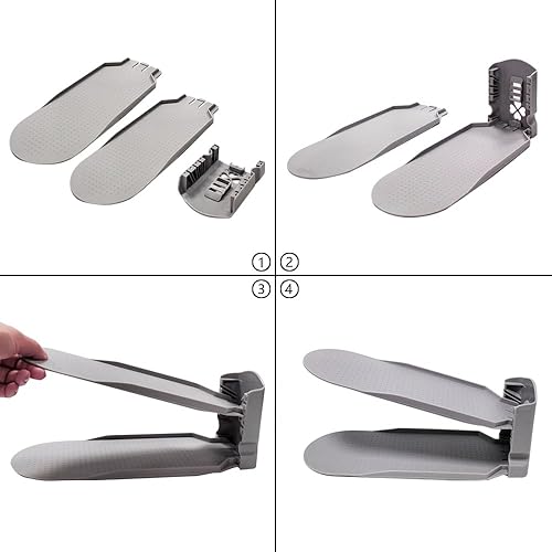 Miniatura 7 de Organizador de ranuras para zapatos, zapatero, organizador de ranuras para zapatos para armario, ahorro de espacio de zapatos, organizador simple