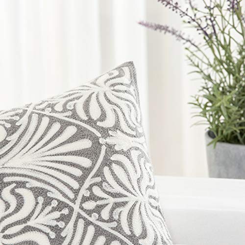 Hwy 50 Grey Gray Lumbar Throw Pillow Cover 12X20 Inch For Couch Sofa Bed, Decorative Embroidered Farmhouse Rectangle Throw Pillow Case Cushion Covers 1 Piece #TOP3