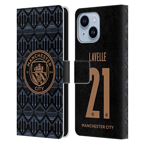 Protection iPhone 14 Plus anti-choc Manchester City | Étui cuir fini portefeuille pour éviter les rayures