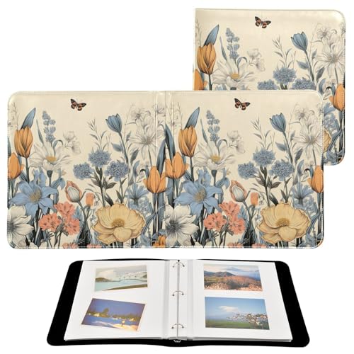 Álbum de Fotos con Adhesivo Automático para Scrapbooking, 3 Anillos, 20 Páginas en Blanco, Estilo Moderno, para Fotos 3x5, 4x6, 5x7 y 6x8 pulgadas, Cuero miniatura 2