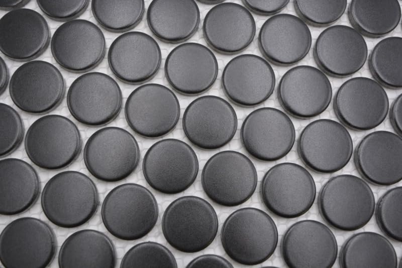 MOS10-0311GR_f - Mosaico de cerámica para pared de cocina, color negro mate