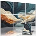 6 Pack Sound Absorbing Panels 72x48 Inch Decorative Acoustic Panels Acoustic Wall Panels for Home Office Studio Quick and Easy Setup