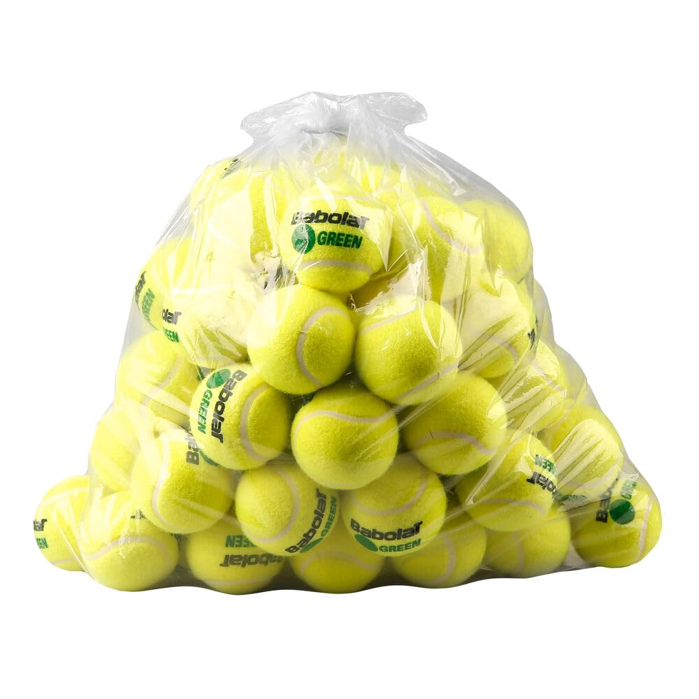 Babolat Green (Stage 1) 72 Bag Refill Pack Tennis Ball, Yellow, Nosize
