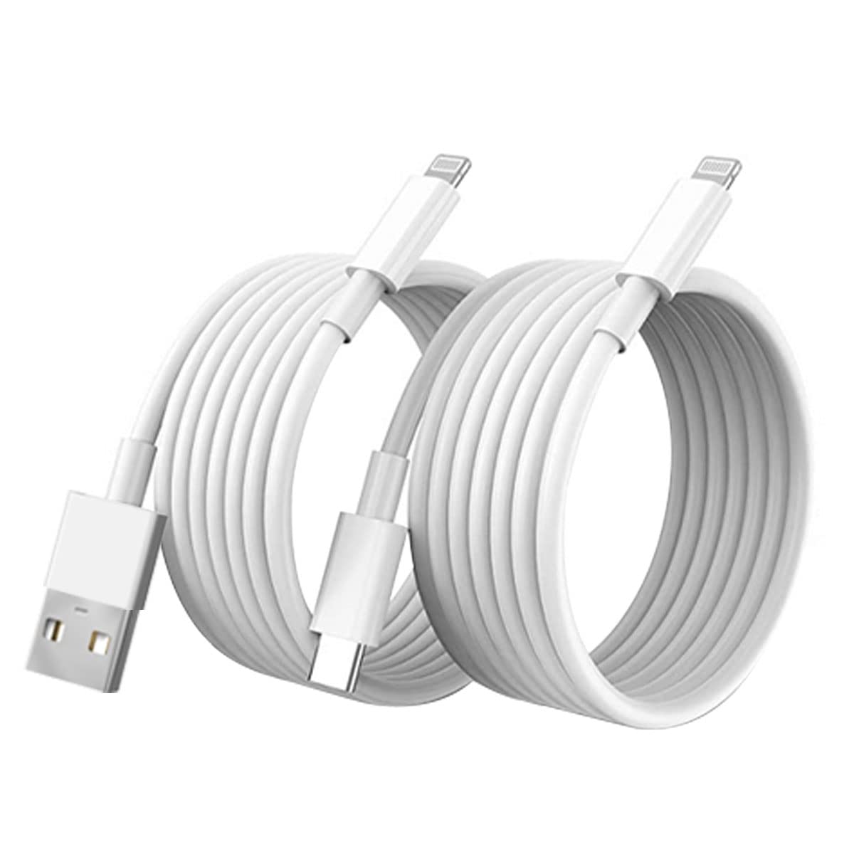 TRANGJAN USB-C to Lightning & USB to Lightning Apple MFi Certificed Cable, 2 Pack iPhone Fast Charger Cord, Type C and USB to Lightning Charger Cable for iPhone/AirPods [MFi Certified]