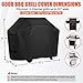 iCOVER Grill Cover 55 inch, BBQ Grill Cover for Outdoor Grill, 600D Heavy Duty Waterproof BBQ Cover, Anti-UV and Rip-Proof Barbecue Cover, Gas Grill Cover for Weber, Char-Broil, Nexgrill, etc
