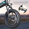 Wooken Folding Electric Bike, 20''X4.0 Fat Tire Electric Bike for Adults,500W Foldable E Bike with 48V 10Ah Battery,Professional 7 Speed,Shock Absorber, 20MPH Ebike for Mountain Beach Snow #3
