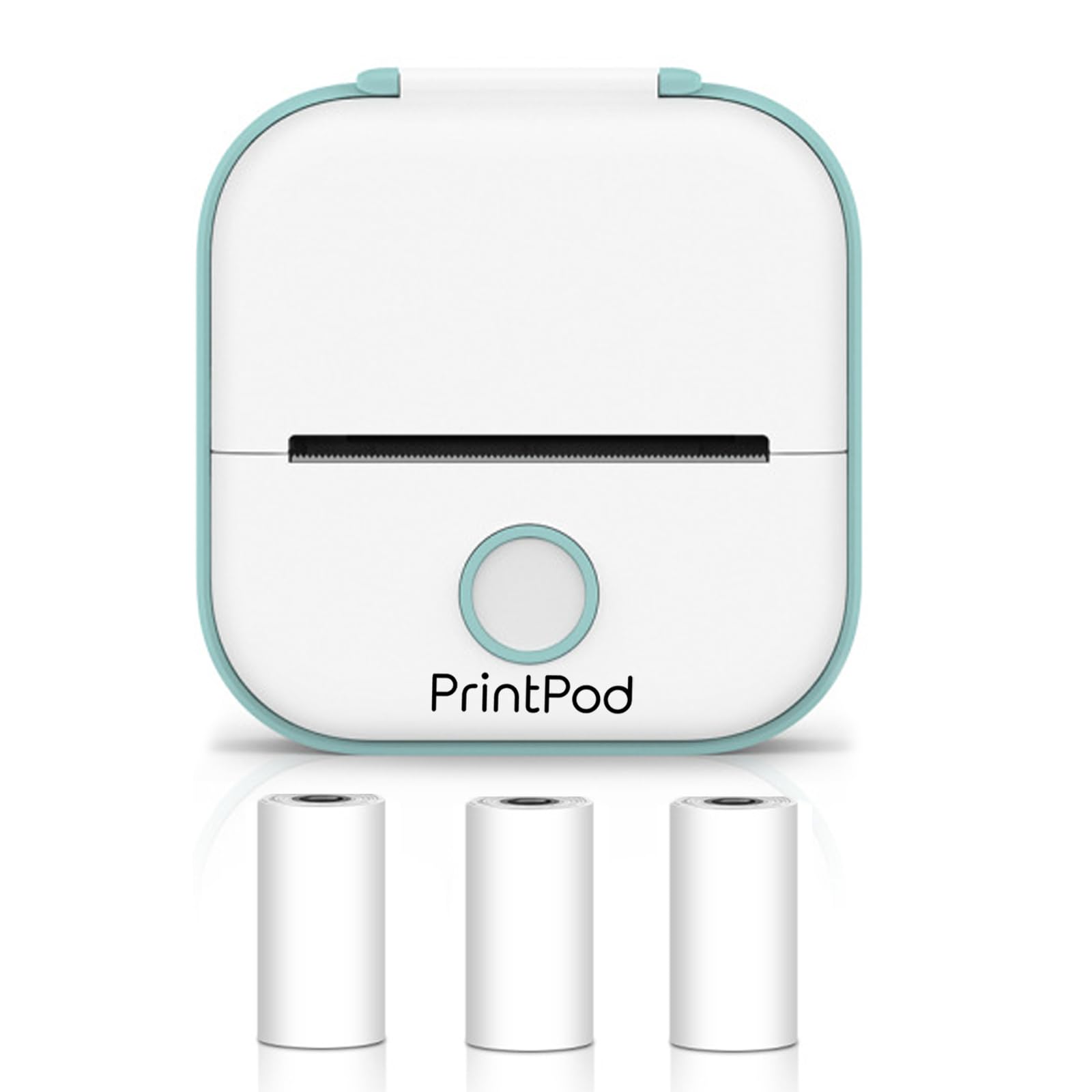 Print Pod Wireless Photo Sticker Thermal Fast Printer, PrintPod Inkless Pocket Printer for DIY Scrapbook, 3 Pods (Blue)