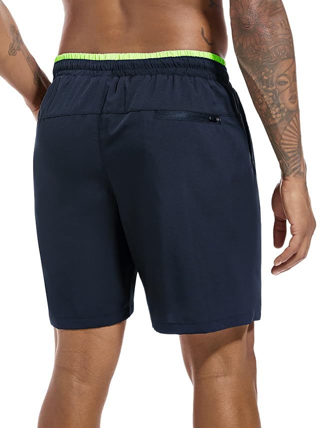Mens Swim Trunks 5 inch Swim Shorts with Compression Liner Quick Dry Bathing Suit for Men Swimwear3