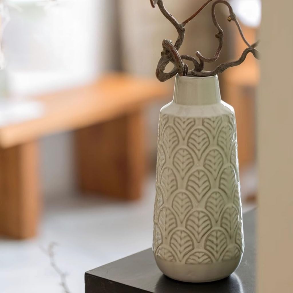 Vase Für Blumen Wohnzimmer Relief Keramik Vase Ornament Retro Blumenarrangements Blumenbeet Dekoration Dekorationen Für Wohnzimmer