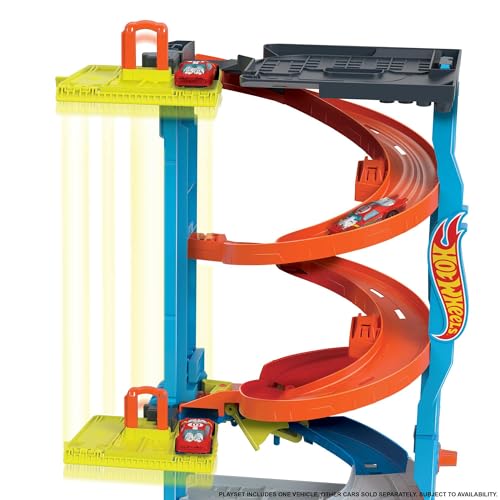 Hot Wheels HKX43 City Toy Car Track Set, Transforming Race Tower, Single To Dual-Mode Racing, With 1:64 Scale Vehicle thumb #4