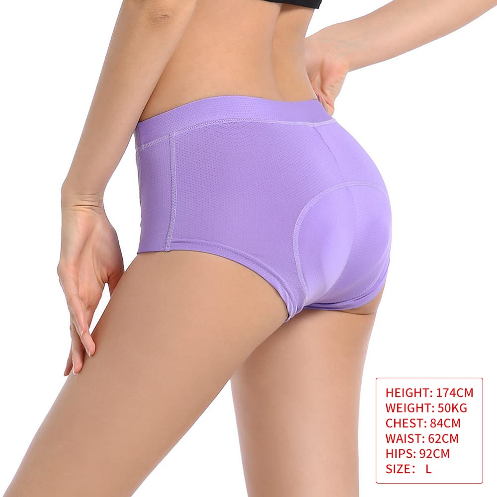 WOSAWE Donne Ciclismo Biancheria Intima Pantaloncini 3D Gel Imbottito Cuscino Mutanda Bicicletta Slip Traspiranti