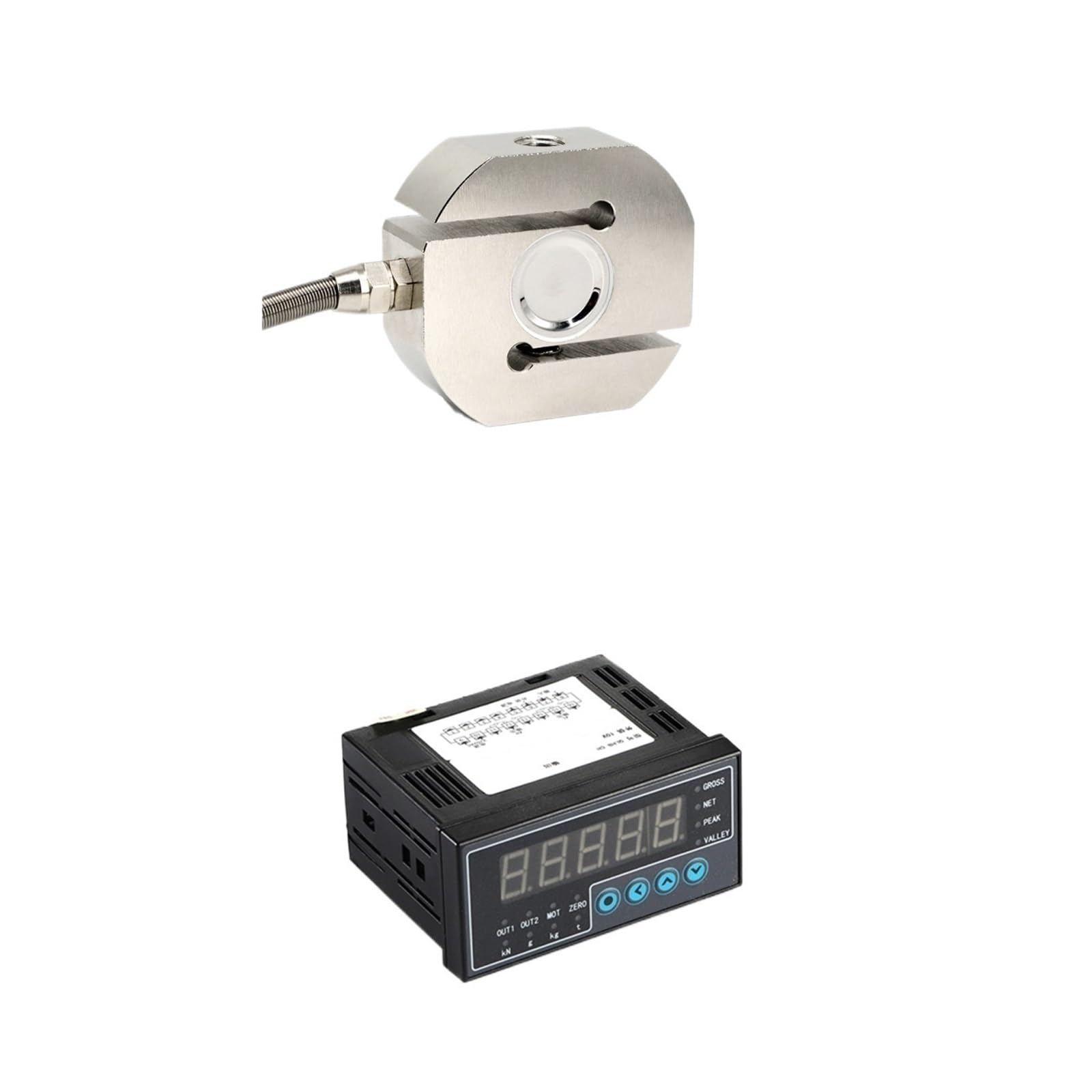 JJHQOKYNA S-Type Load Cell Sensor+Indicator Display Weighing Compression 3KG 5KG 10KG 20KG 30KG 50KG 100KG 200KG 300KG 500KG(5KG and Indicator)