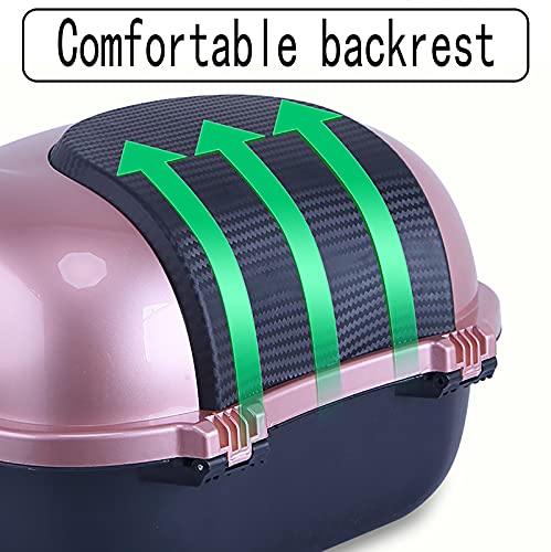 Baúl trasero para motocicleta touring resistente con respaldo de casco 6