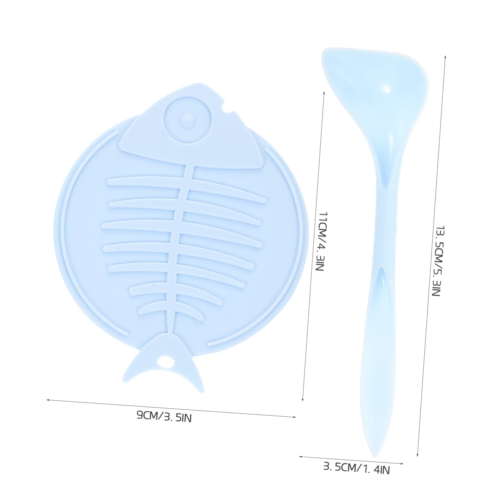 VICASKY 1 Set Wear Resistant Silicone Can Lids with Spoons for Cat Dog Food Cans Flexible Pet Food Covers Household Accessory