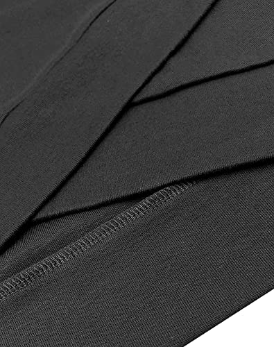 Fallorchid Womens Cowl Neck Tunic Tops Long Sleeve Pullovers Casual Drawstring Sweatshirts (Charcoal,Small,Female,Adult,Us,Alpha,Small,Regular,Regular) #TOP4