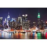 YRDSMZ sans Cadre Peinture Unique Mur Art Fond Photos Impression sur Toile pour La Maison Décoration Moderne Pièce Ville Au Bord De La Mer La Nuit-30X40Cm