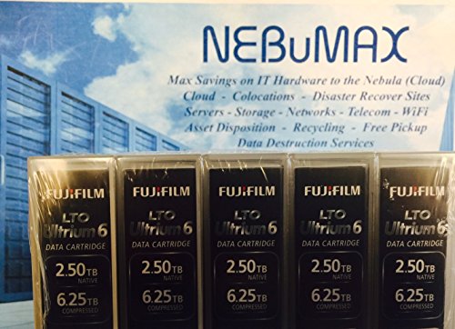 Image of 5-Pack Fujifilm LTO Ultrium 6 Data Cartridge