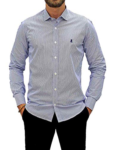 EL PULPO Camisa Vichy Azul Hombre x-Large Azul