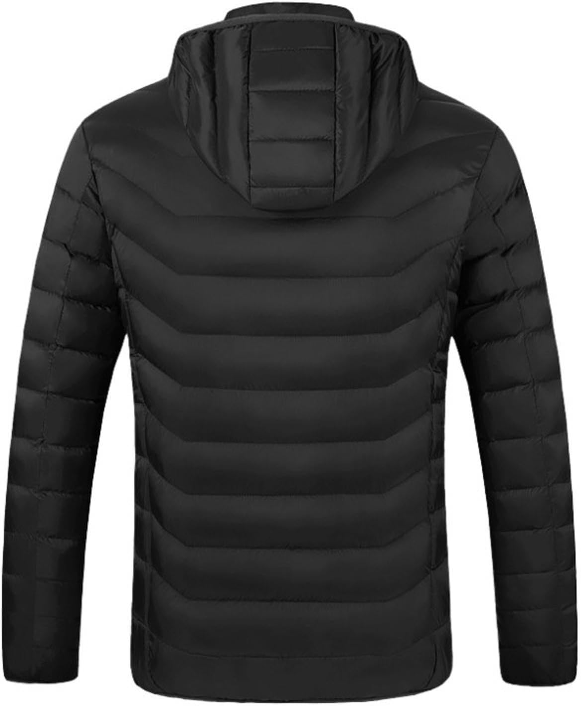 BOXIACEY Heated Jackets for Women Electric Heated Coat Outdoor USB Charging Warm Heated Jackets with Detachable Hood