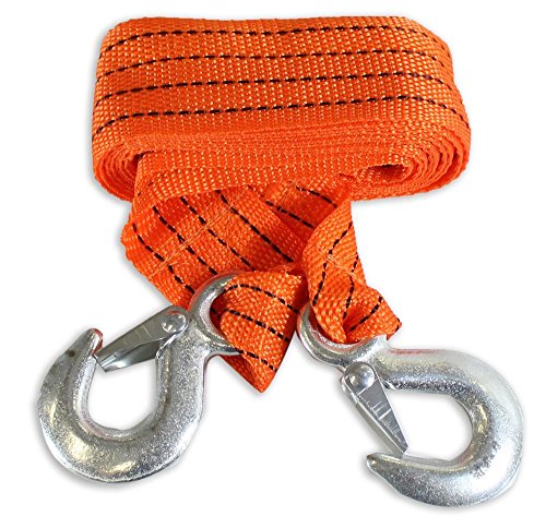 ROAD GENIE Fluorescent Orange Towing Rope | 3 Ton (2,721 kg) Maximum Capacity | 112