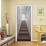 【Tamaño del producto】: - Próximamente Tamaño de la decoración de la etiqueta de la puerta 3D: 45x 210 cm x 2 PCS, Tamaño final: 90 x 210 cm; Este es un conjunto de pegatinas de puerta de bricolaje que puede ensamblar usted mismo.