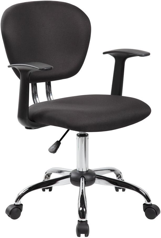 Anji Mid Back Kids Office Desk Chair with Arms and Chrome