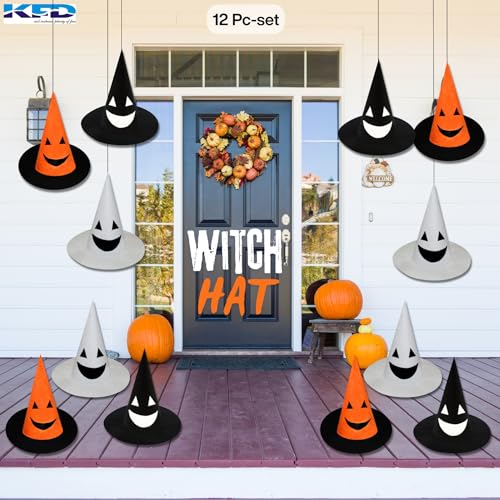 Image of Kaku Fancy Dresses Witch Hat for Girls, Witch Costume Accessory for Halloween Party Prop Multicolor Witch Hat