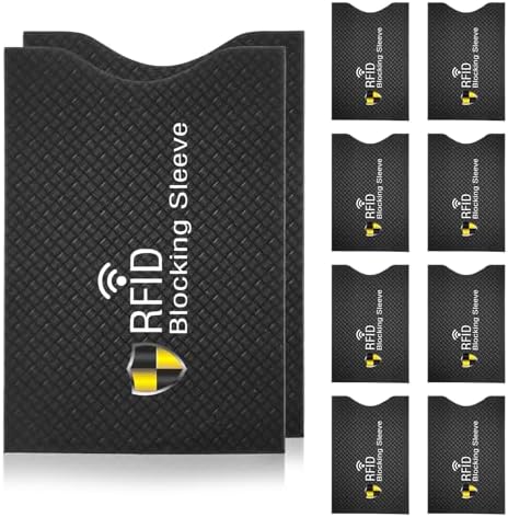 10pcs RFID Blocking Sleeves (8 Credit Card & 2 Passport Sleeves) ...