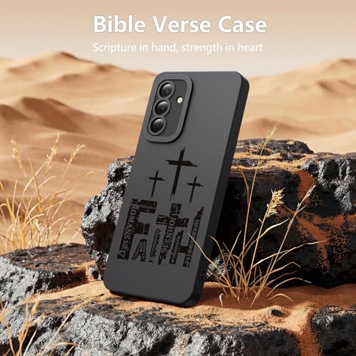 Cadeau chrétien coque Galaxy A36 5G verset biblique en silicone - 2