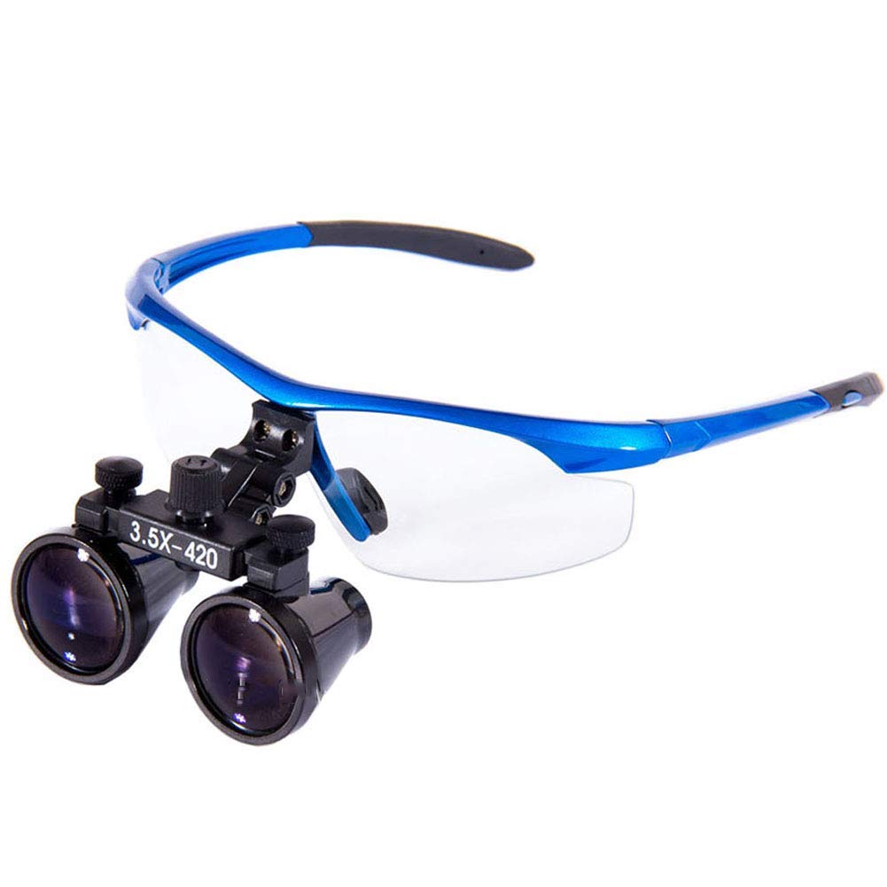 asdchZen Magnifying Glass Magnifying Glasses Magnifier,3.5X 420Mm Dental Surgery Magnifying Glass,Binocular Loupe,Handsfree Headband Magnifier,With Handy Carry Case,For Hobby,Electrici