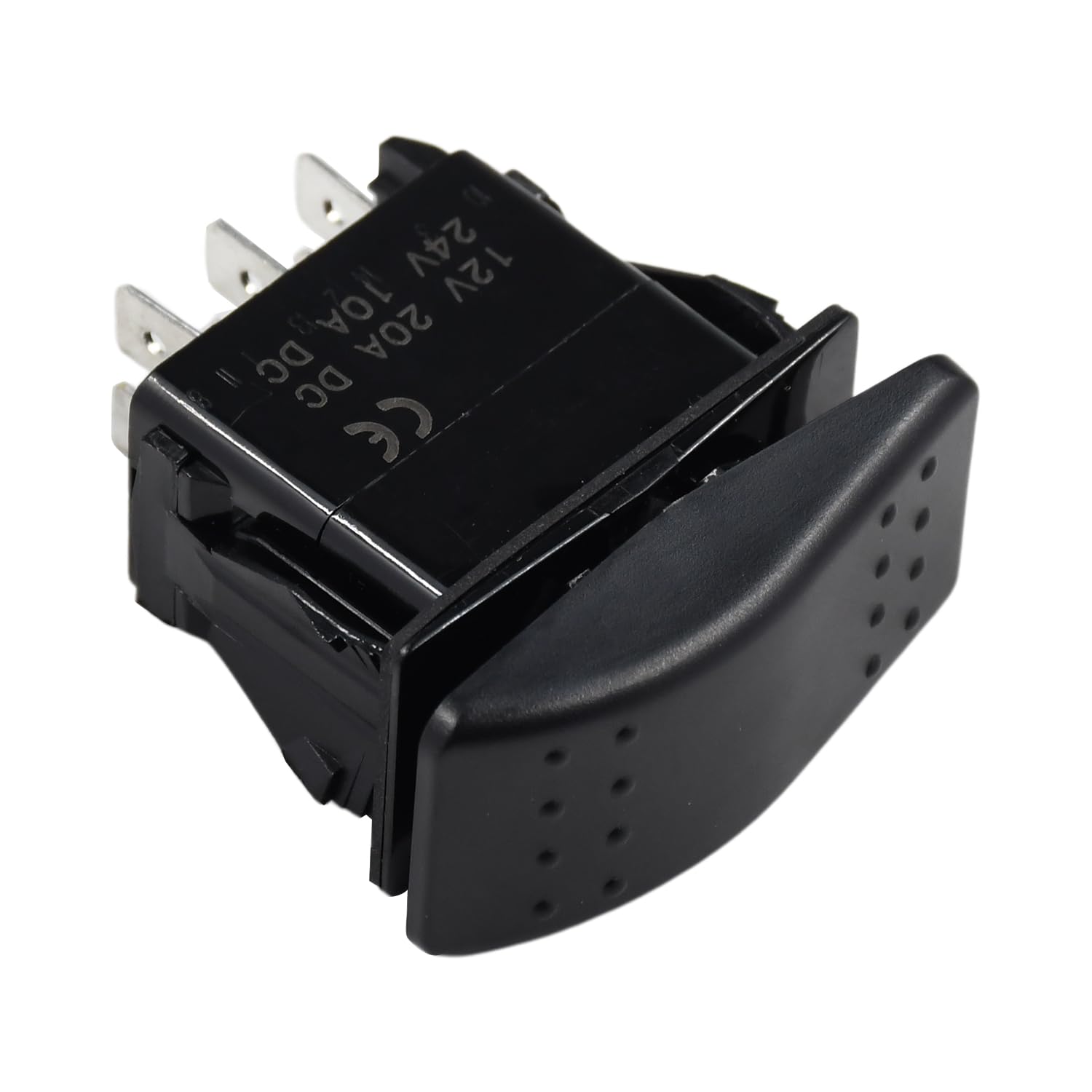 6 Pin Rocker Switch VLD2S00B-AZC00-000 ON-Off-ON Rocker Switch, DPDT 20A 12V DC
