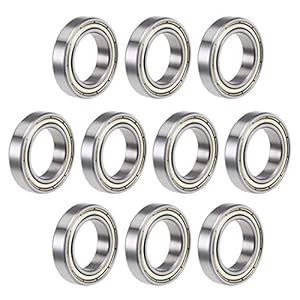 sourcing map 6804ZZ Deep Groove Ball Bearings 20mm Bore 32mm OD 7mm Thickness Double Shielded Chrome Steel Z2 10pcs