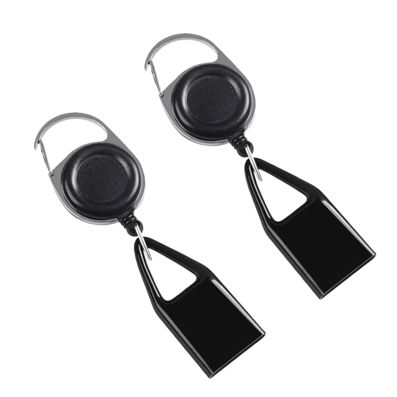 2Pcs Pants Lighter Clip, Black Retractable Lighter Belt, Anti Lost Retractable Cover, Keychain Belt, Leash for Fishing Hiking, Protective Cover for Camping, Leash