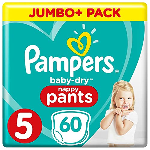 Pampers Baby Dry Pants - Pañales (talla 5 (12-17 kg) - Jumbo+ Pack (60 bragues)