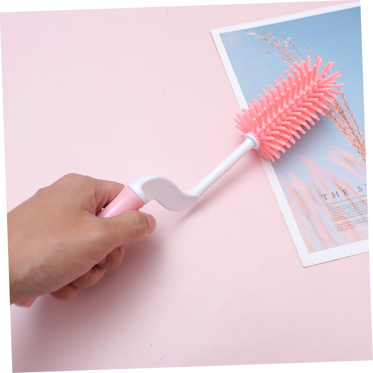 Abaodam 3ensembles Set De Brosses Pour Nettoyage De Biberons Et Tétines Accessoires De Puériculture Rotatifs Pour Entretien Facile Rose